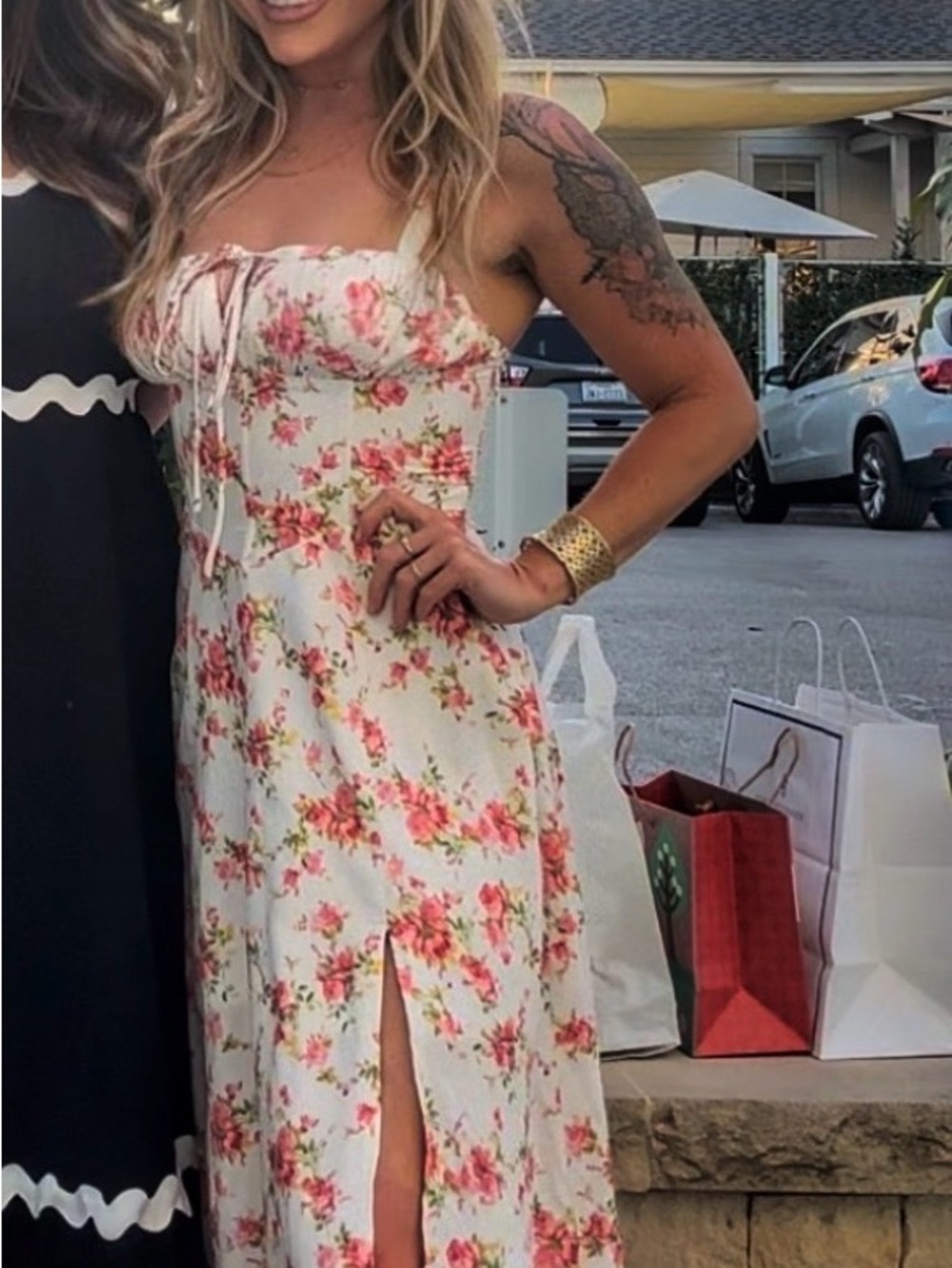 Corset Midi Milkmaid Tea Party Flowy Sundress